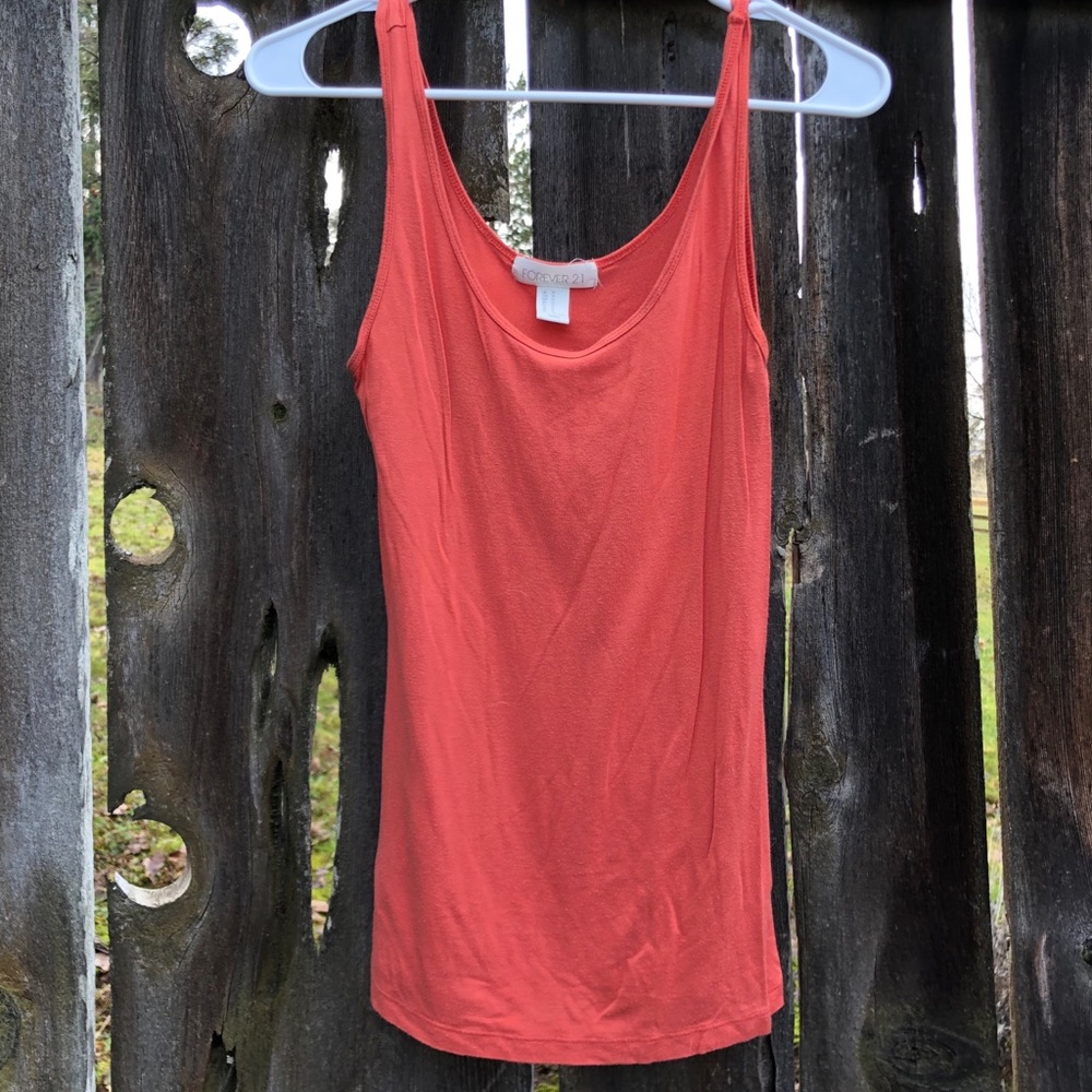 Dark orange medium tank top